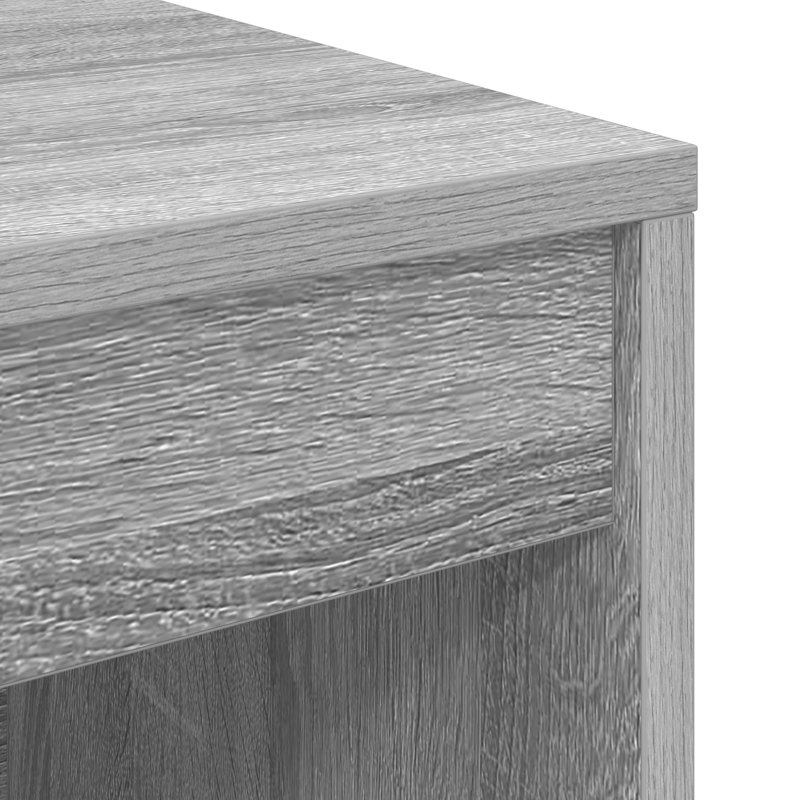 Writing Desk Particle Board 76 Cm, 76cm H x 100cm W x 40cm D, Grey Sonoma