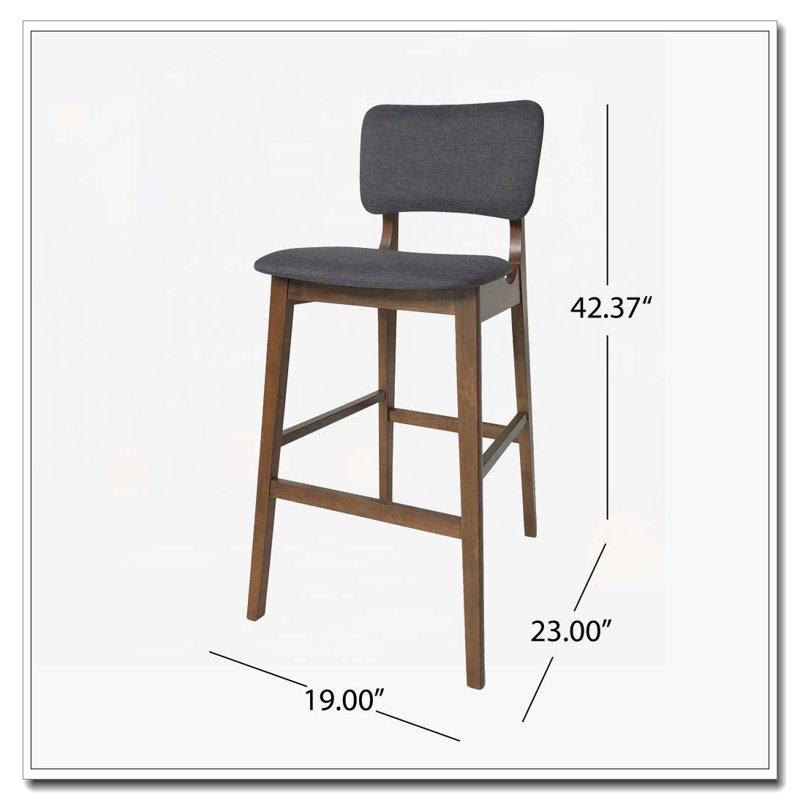 Chaises de bar, îlots de cuisine rembourrés, Gris foncé