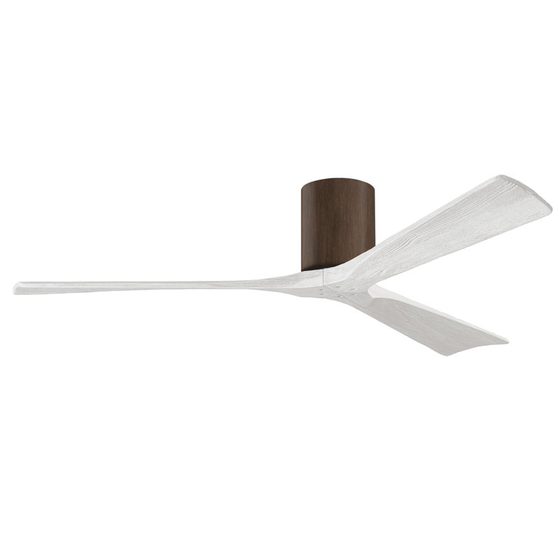 Ventilateur de plafond à 3 pales Olivier, Noyer, Blanc mat, 60"