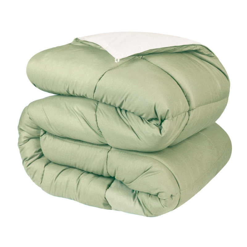 Superior Grand Down Alternative All Season Reversible Comforter, Ivory-Sage, Twin XL Comforter