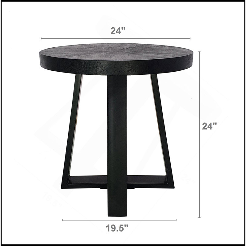 D23.5X24.5" Coffee Table, Black