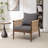 Radimir Upholstered Armchair With Solid Wood Arms-1464883263