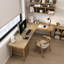Bureaux rectangulaires en bois massif brun-1633753272-1619363136