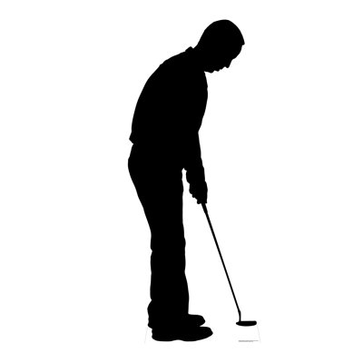 Golfer Silhouette Cardboard Standup