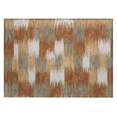 Machine Washable Indoor/Outdoor Chantille ACN2912 Geometric Rug