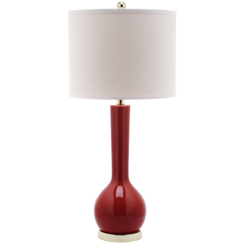 Mcnally Ceramic Table Lamp, Chinese Red