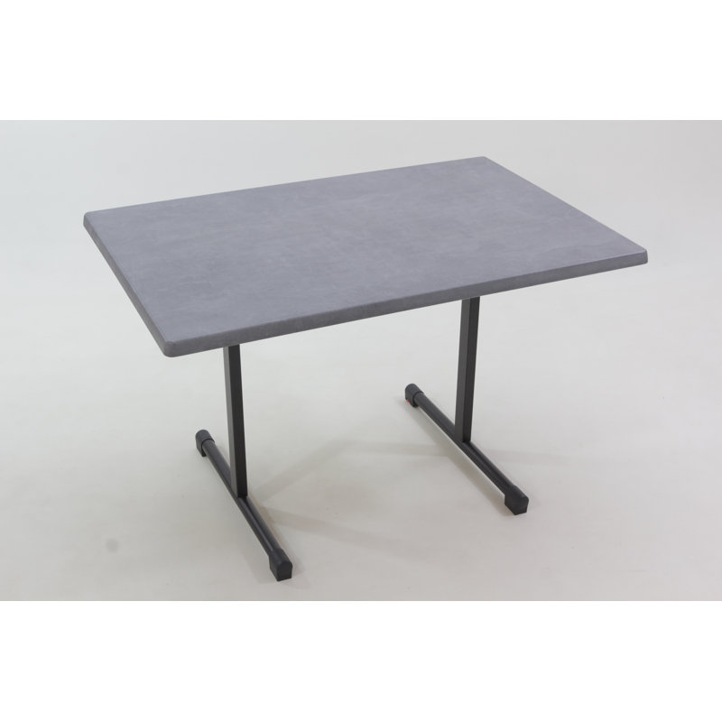 Holbrooke Folding Steel Dining Table, Grey