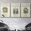 Ex-libris imprimé I - ensemble de 3 reproductions encadrées sur toile-97710256-97710257
