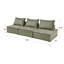 Canapé modulaire en velours capitonné 3 pièces Thedford-637171545