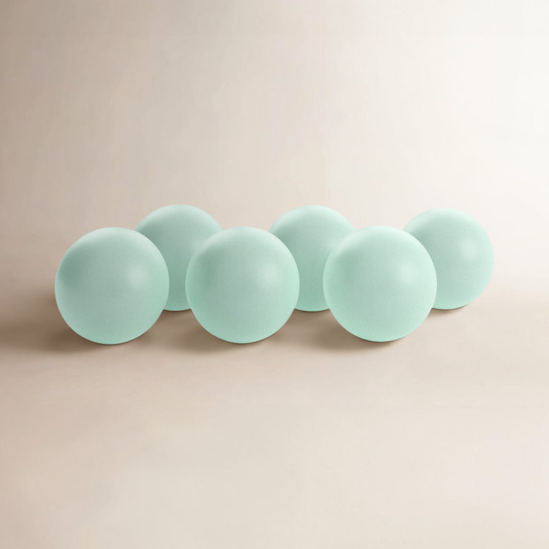  Boule de verre recyclé givré - décorative 4 po - ensemble de 6, Givré