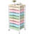 Rolling Storage Cart with Drawers,Utility Cart With 8 Drawers and Wooden Tabletop,Plastic Storage Drawers,Craft Storage