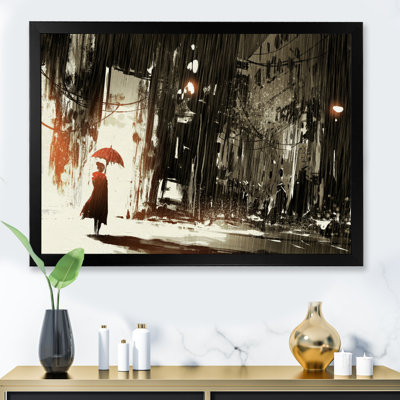 «Video Lonely Woman In City», œuvre vidéo moderne sur toile