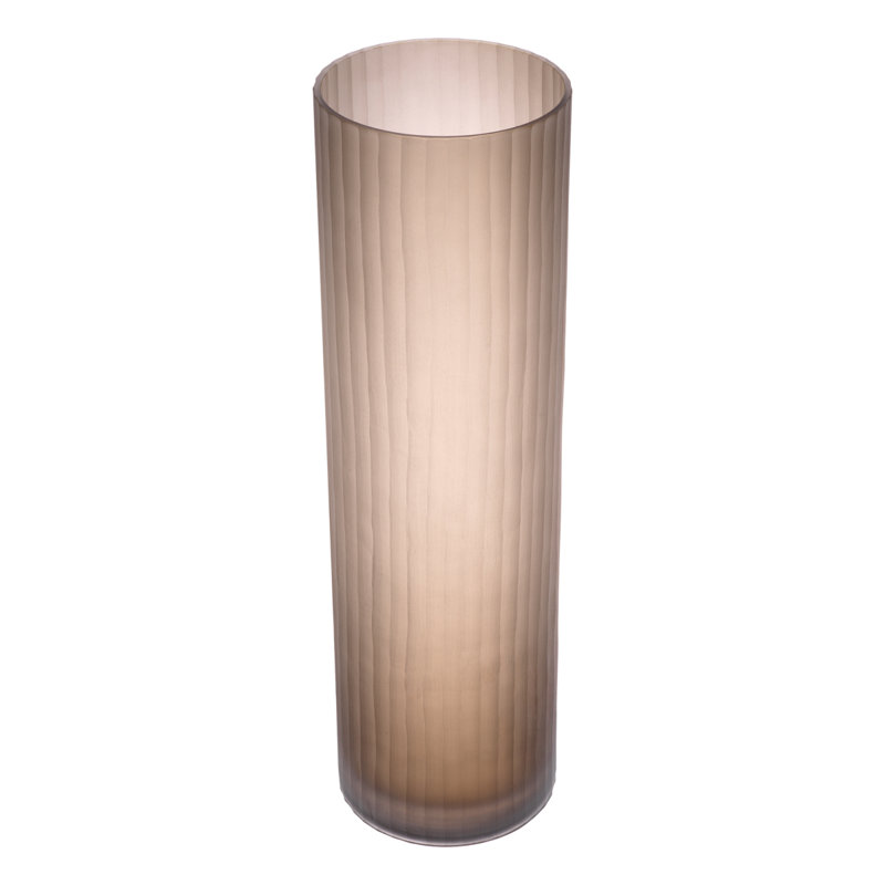 Haight Handmade Handblown Glass Table Vase, Frosted Brown, 28.54" H x 8.46" W x 8.46" D