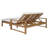 Outdoor Double Lounge Chair with 5-Position Adjustable Backrest for Each Seat, Wood Patio Chaise Lounge with Removable Cushions-428371227