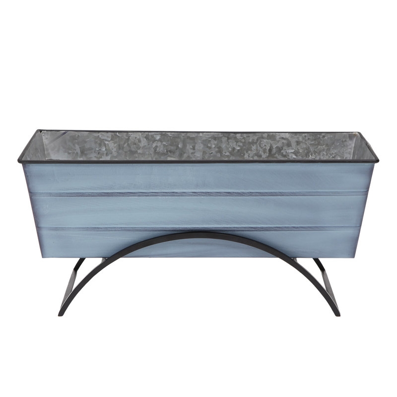 Dyann Metal Planter Box, Blue