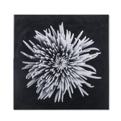 Black And White Flower Epoxy A Print
