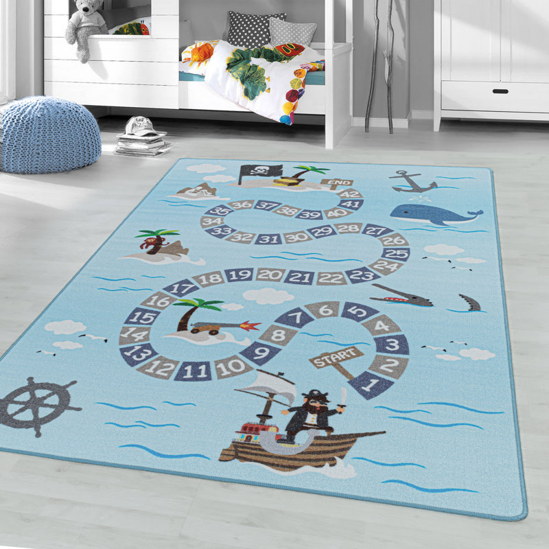 Gillies Flatweave Blue Rug, Rectangle 160 x 230cm