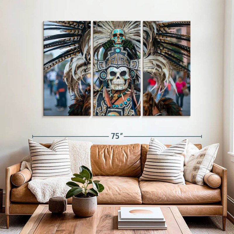 Kerner Pre-Hispanic Mask, 42" H x 65" W