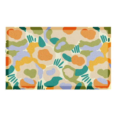 Non-Slip Floral Doormat