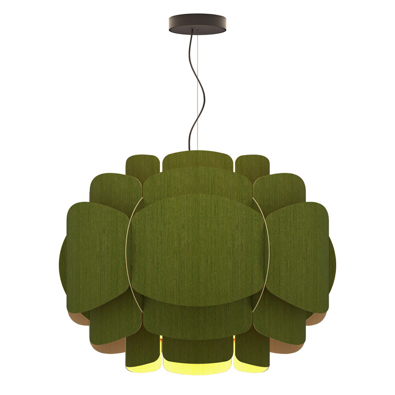 Luminaire suspendu 1 lumière Bella, Vert