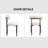 3-piece Set, 27” Long Dining Table, Suede Soft Dining Chairs