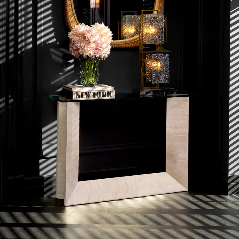 Fortuna 47.24'' W Glass Console Table