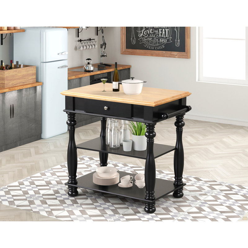 Black Kitchen Island