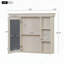Armoire de salle de bain murale moderne avec plusieurs options de rangement et un design élégant-391207102