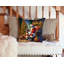 Coussin Welsh Springer Spaniel and Santa Claus-101410169