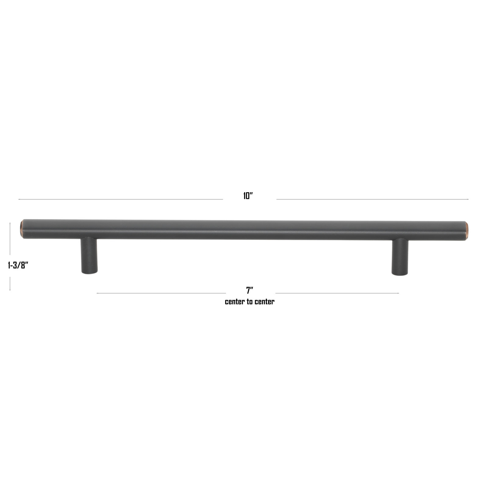 Roman Bar Pull, Oil Rubbed Bronze, 7"