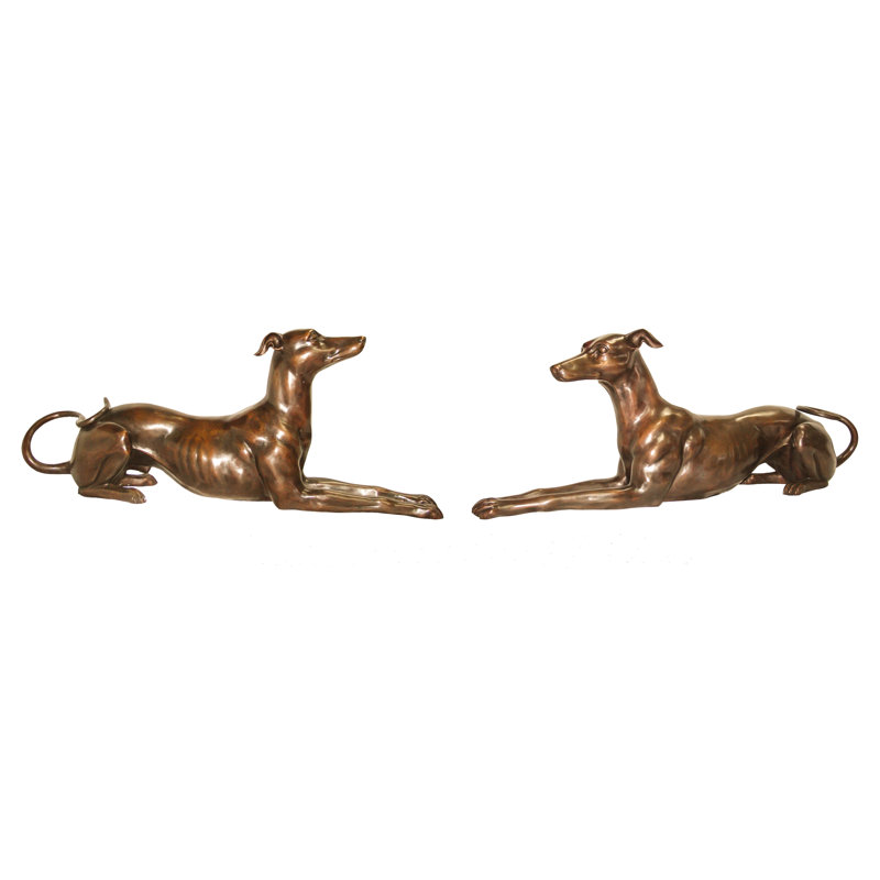 Ensemble de 2 statues de lévriers