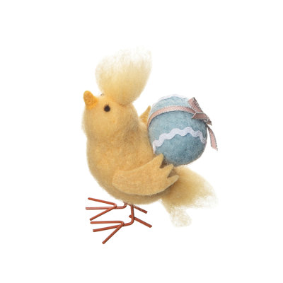 Easter Chick & Blue Egg Freestanding Figure