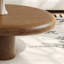 Table basse en bois massif Mid-Fentury 48 po pour le salon, conception en nuage, forme libre à quatre pieds