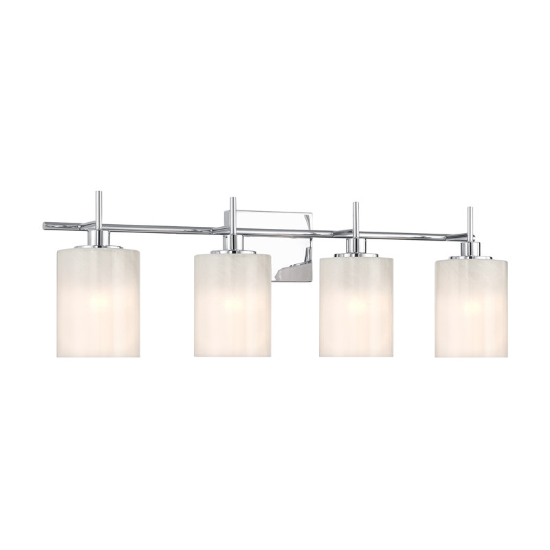 Eyanna 4-Light Bathroom Vanity Light in Chrome, Chrome
