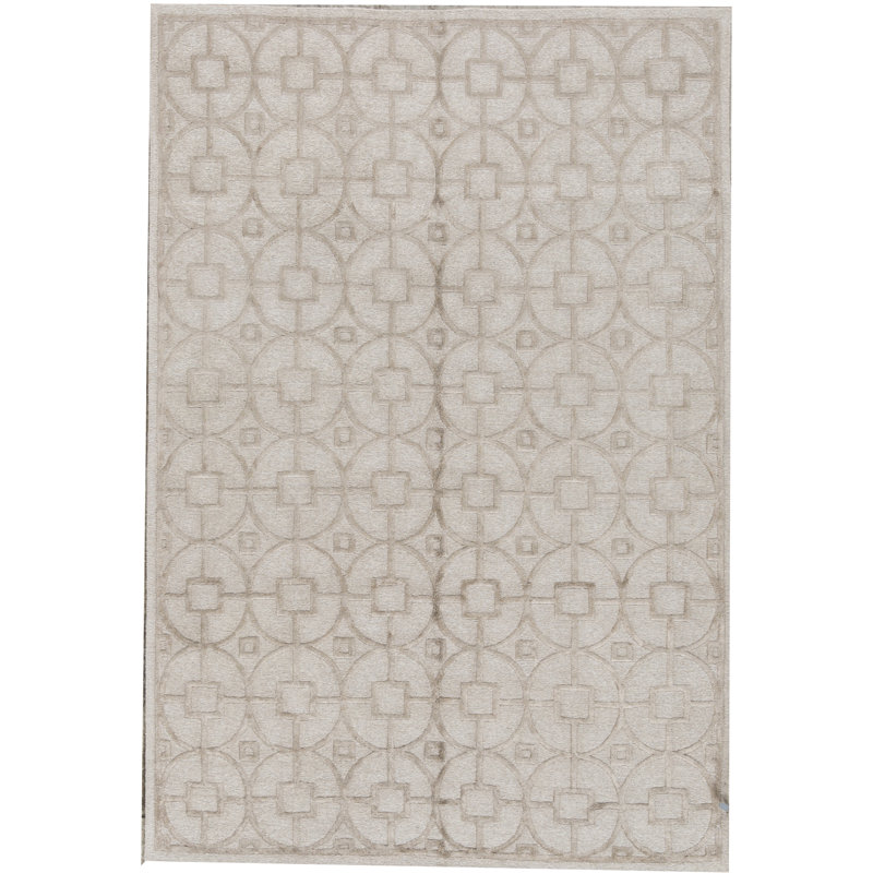 Geometric Area Rug in Beige