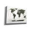 «World Map Gold Lines» par Chris Paschke, estampe numérique sur toile-1953998393
