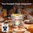 Chafing Dishes for Buffet, Round with Glass Lid, Stainless Steel Warmers (Set of 4)