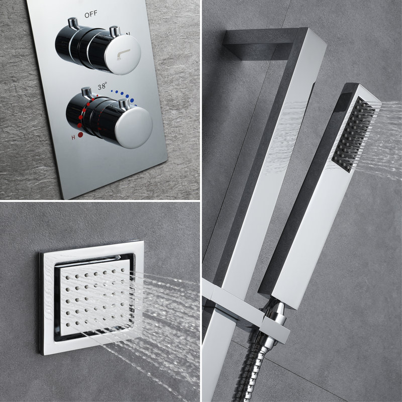 Thermostatic All-In-One Kit with Rough in-Valve, Chrome