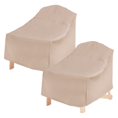 Housse de chaise Adirondack pour patio Modern Leisure, paquet de 2, L 31,5 po x l 33,5 po x H 36 po, beige