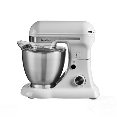 12-Speed Tilt-Head Electric Stand Mixer With Dough Hook, Whisk, Beater, And Bowl For Home Baking