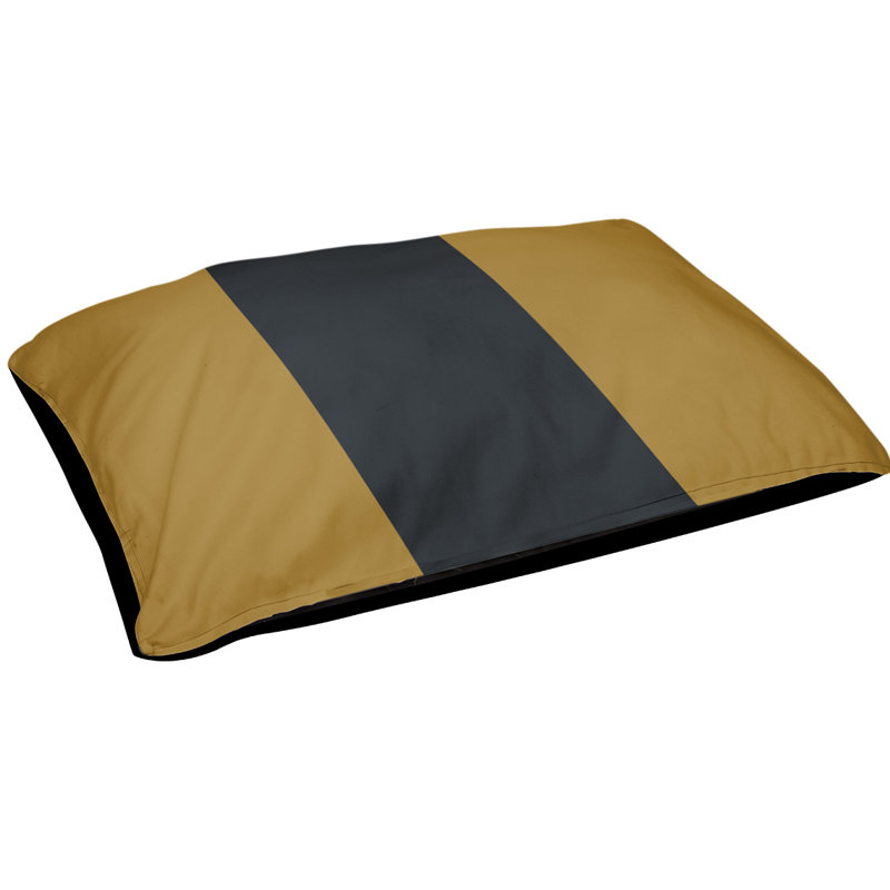 Coussin pour chien Auburn, Moyen (l 28 po x P 18 po x H 6 po), Doré / Noir