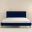 Lit plateforme en velours bleu Dillon (très grand lit)-85090558-85090544