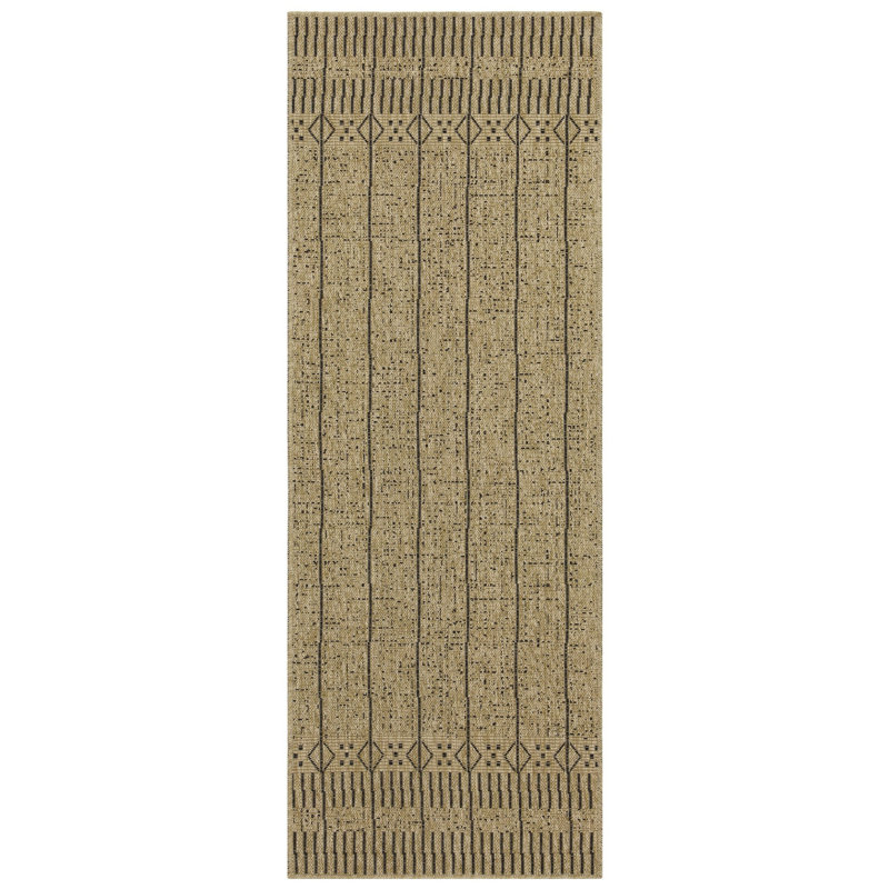 Jute/black Area Rug - 5.25 Ft. X 7.25 Earth Collection For , Stain Indoor Outdoor 5 3 In. 7 Polypropylene,