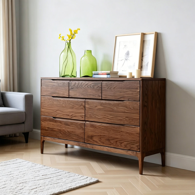 Table buffet moderne et minimaliste, Walnut
