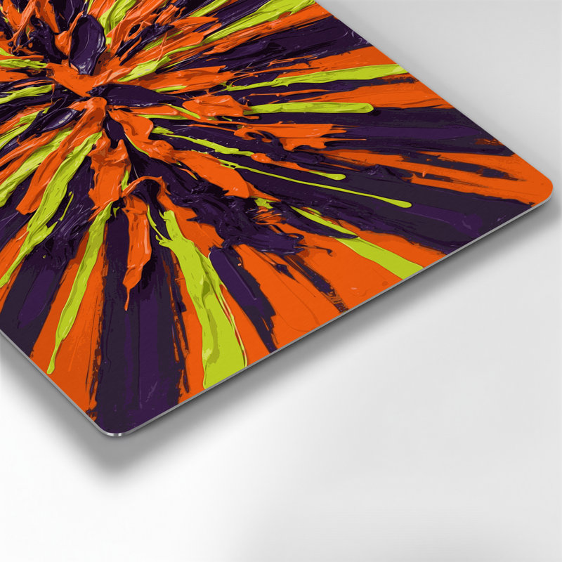 Art mural en métal Neo Expressionism 9 mauve, H 132 po x l 168 po x P 0,05 po