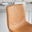 Tabouret de bar en similicuir avec dossier ergonomique incurvé - Structure robuste en métal noir, comptoir avec repose-pieds pour îlot de cuisine, bar et restaurant, 2 ensembles-1213749287