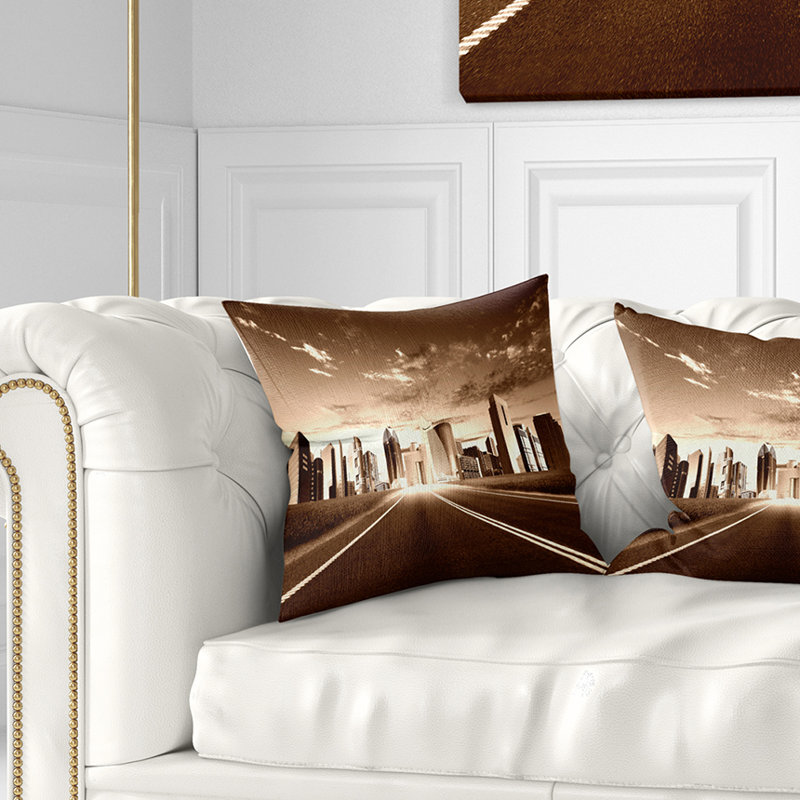 Housse de coussin carré et insert, 16 po x 1 po