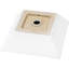 Lavabo vasque de salle de bain 16 x 16 pouces en céramique blanche - élégant et fonctionnel, pour diverses salles de bain carrées classiques et indémodables, convient à de multiples endroits