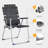 Black Aluminum Folding Beach Chair With Cup Holder (Set Of 2)