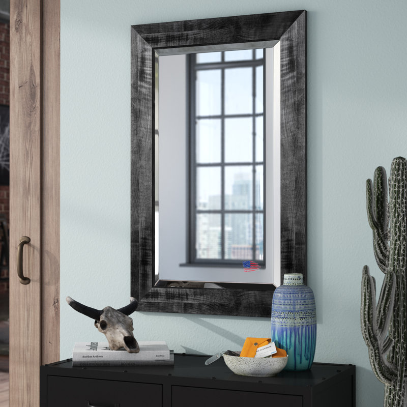Miroir mural rectangulaire en bois